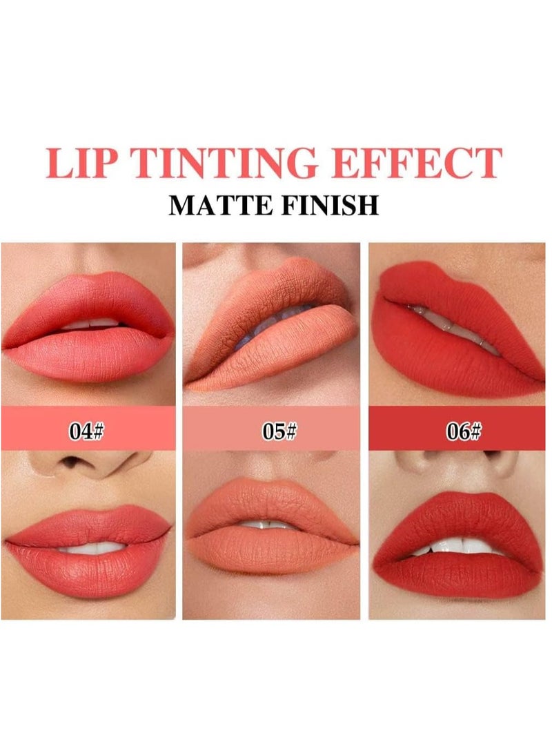 SYOSI Matt Nude Lipstick Lipliner Set with Built-in Sharpener Matte Lipliner Pencil Collection, Waterproof Crayon Nourishing Buildable Velvet Lip Crayon Lip Liner Lip Pen Lip Makeup 3 Colors - Image 5