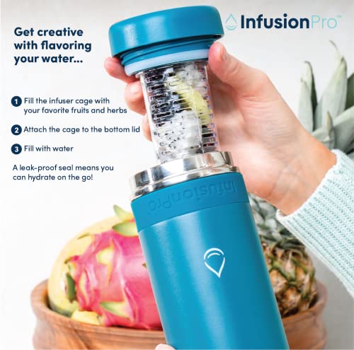 Infusion Pro Fruit Infuser Water Bottle - Vacuum Insulated (20 oz) Stainless Steel : Fruit Infusion Recipe eBook : Bottom Loading for More Flavor : Easy Cleaning : Great Gift - Image 5