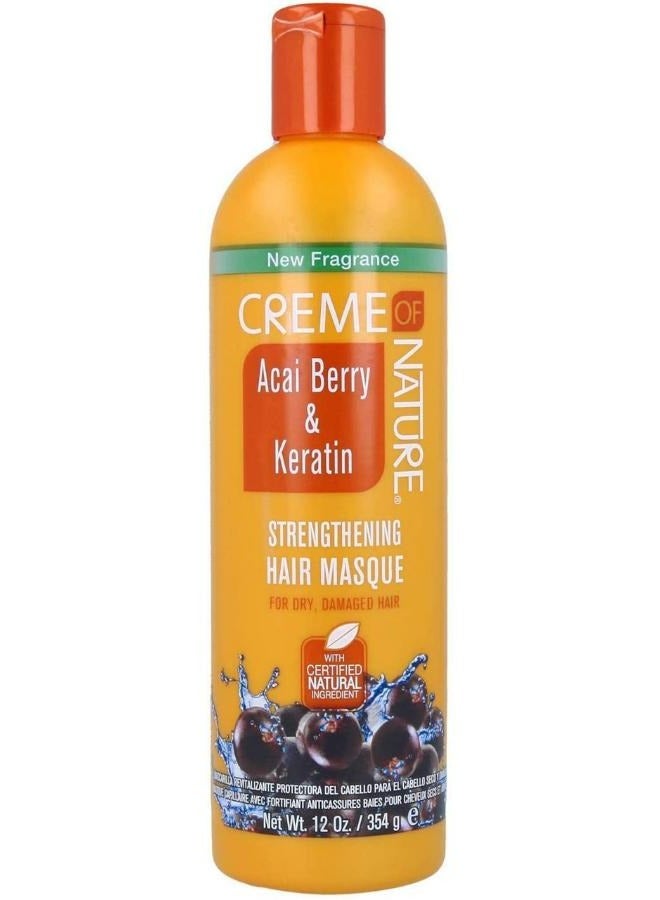 Creme of Nature STRENGTHENING HAIR MASQUE ACAI BERRY And KERATIN 354 ML