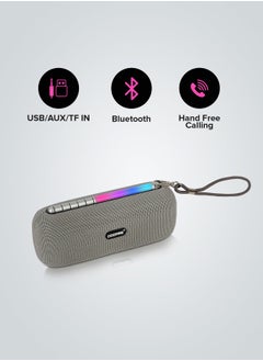 Geepas Rechargeable Bluetooth Speaker GMS11172, Bluetooth, TWS Function and FM Radio, Lightweight and Portable Design, Hands-Free Calling, Grey, 2 Years Warranty