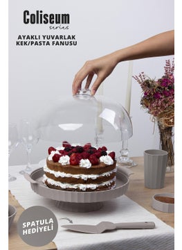 ‎okyanus Home Ocean Home Coliseum Footed Mink Round Cake - Cake Dome  - Image 1