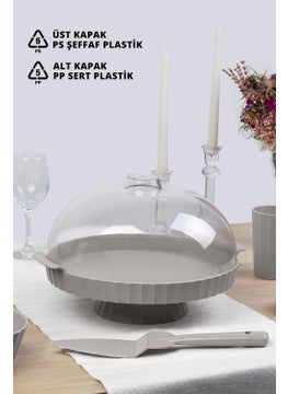 ‎okyanus Home Ocean Home Coliseum Footed Mink Round Cake - Cake Dome  - Image 2