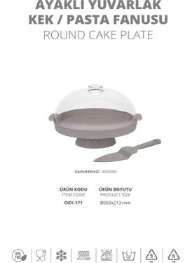 ‎okyanus Home Ocean Home Coliseum Footed Mink Round Cake - Cake Dome  - Image 3