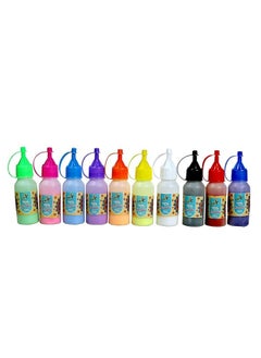 TOTA Set of 10 Multicolour Rangoli Powder Bottles (800g) - Plastic Squeeze Bottles for Kolam, Floor Art, Home Decor & Pooja  - Image 2
