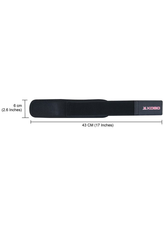 Kobo 3682 3682 Wrist Support Free Size with Adjustable Long Velcro (1 Pair), Free Size (Black)