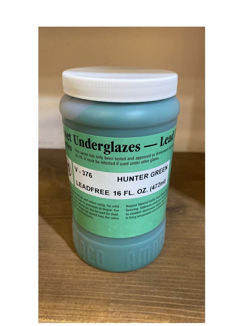 Amaco Velvet Underglaze V-376 Pt Hunter Green - Image 1