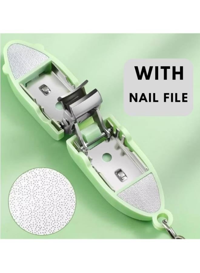 Portable Nail Clipper Keychain, Small Compact Mini Foldable Collapsible Pocket Nail Cutter Keyring Set Pastel Color Cute Unique（6 PCS) - Image 2