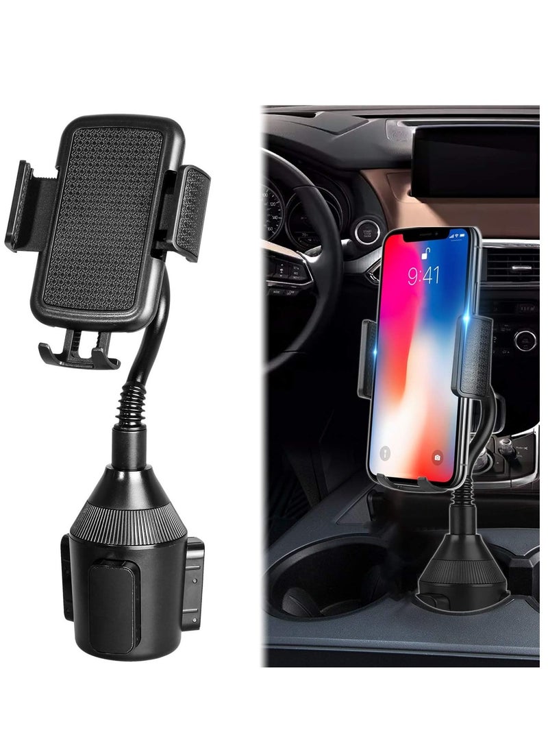 ELTRAZONE Cup Holder Phone Mount for Car, Truck Mount Gooseneck Cup Holder Stand Phone Holder Compatible with iPhone Xs XS Max XR X 8 Plus 7 6s 6 Plus, Samsung Galaxy S10 & Any Cell Phones - Image 1