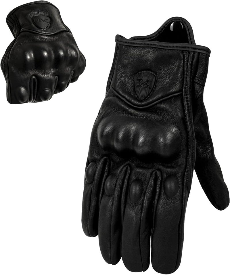 FXC Full Finger Motorcycle Leather Gloves - Image 1