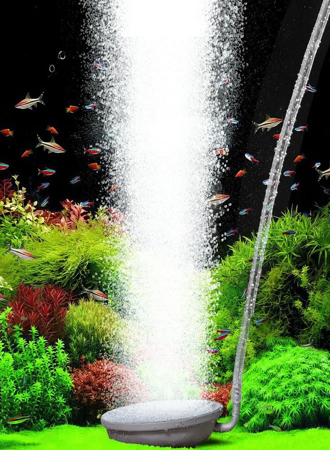 هايغر حجر تهوية لحوض السمك من هيجر، طقم حجر فقاعات لحوض السمك مقاس 2.3 بوصة، يُنتج فقاعات صغيرة جدًا، حجر تهوية عالي التركيز بقاعدة من الفولاذ المقاوم للصدأ، مناسب لأحواض السمك والزراعة المائية. - Image 1