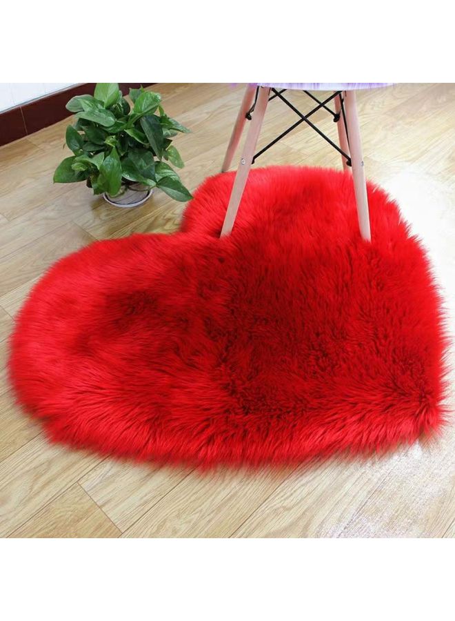 Heart Shaped Plush Anti-Slip Floor Mat, 2 Pack Wool-Like Cozy Soft Home Decor Carpet for Living Room Bedroom Indoor Use - Image 2