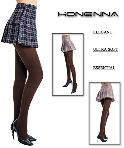 HONENNA Women's Control Top High Elastic Soft Opaque Pantyhose Tights - Image 3