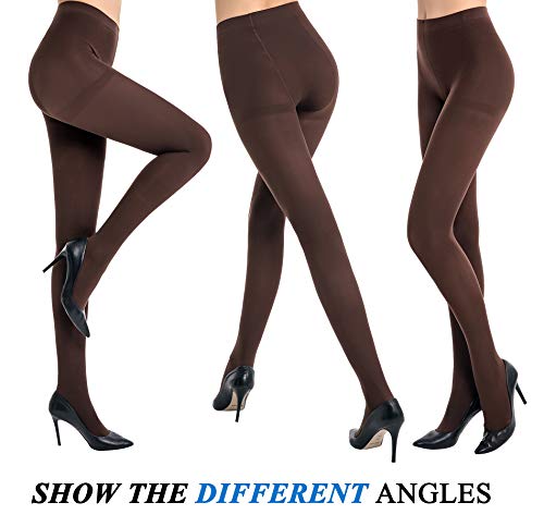 HONENNA Women's Control Top High Elastic Soft Opaque Pantyhose Tights - Image 5