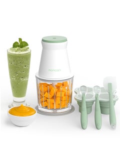 Momcozy Baby Food Maker, Baby Food Processor Gift Set for Baby Food, Meat, Vegetable, Fruit, Baby Food Blender with Baby Food Containers, Food Freezer Tray, Silicone Spoons  - Image 1