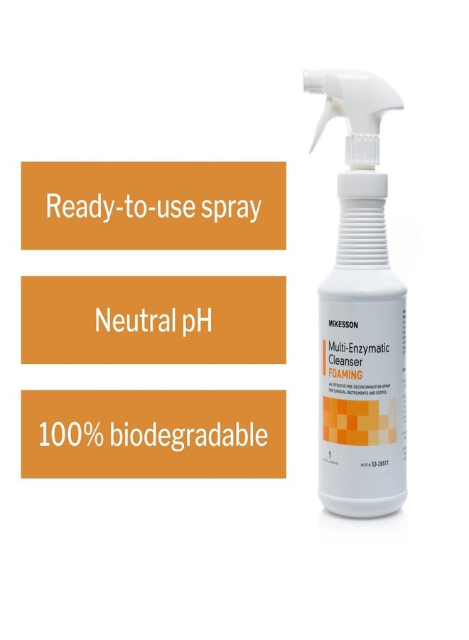 McKesson Multi-Enzymatic Cleanser for Surgical Instruments & General Healthcare Equipment, 32 oz [Pack of 1] Foaming, Fresh Rain - Image 3