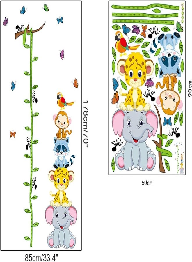 HEUREKA Cute Animals Self Adhesive Kids Room Décor Wall Sticker (60CM x 90CM) - Image 2