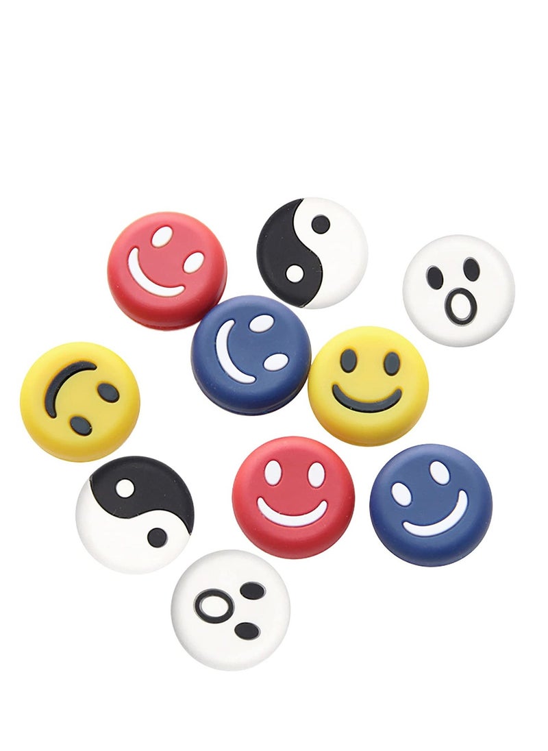 Generic Tennis Racket Vibration Dampeners, 10 Pcs Colorful Silicone Racket Shock Absorbers for Strings, Great for Tennis Players - Image 1