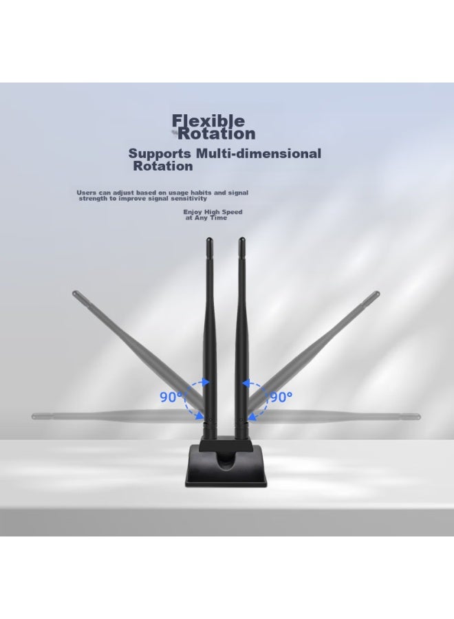 Eb-link Pcie Wireless Network Card Extension Antenna Base, Wifi Dual-band 2.4g/5g Antenna Router, Sma High-gain 6db Integrated , 2 Meters - Image 2