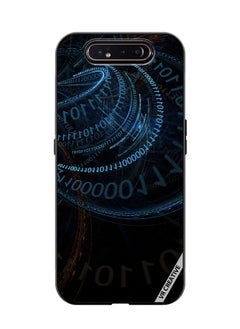 VR CREATIVE Protective Case Cover For Samsung Galaxy A80 Binary Code Abstract Design Multicolour  - Image 1