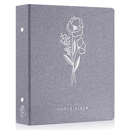 Lanpn Photo Album 4x6 400 Pockets Linen Photo Albums Holds 400 Vertical Pictures Only Grey