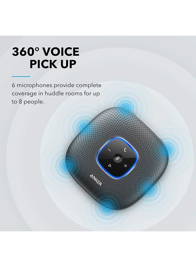 Anker Power Conf Bluetooth Speakerphone, 6 Mics, Enhanced Voice Pickup, 24H Call Time, Bluetooth 5, USB C, Zoom Certified Bluetooth Conference Speaker, Compatible with Leading Platforms For Home Office - Image 3