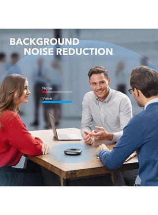 Power Conf Bluetooth Speakerphone, 6 Mics, Enhanced Voice Pickup, 24H Call Time, Bluetooth 5, USB C, Zoom Certified Bluetooth Conference Speaker, Compatible with Leading Platforms For Home Office Black - view 4