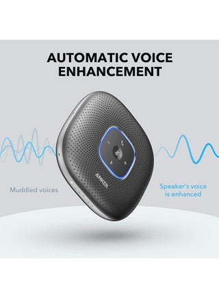 Power Conf Bluetooth Speakerphone, 6 Mics, Enhanced Voice Pickup, 24H Call Time, Bluetooth 5, USB C, Zoom Certified Bluetooth Conference Speaker, Compatible with Leading Platforms For Home Office Black - view 5