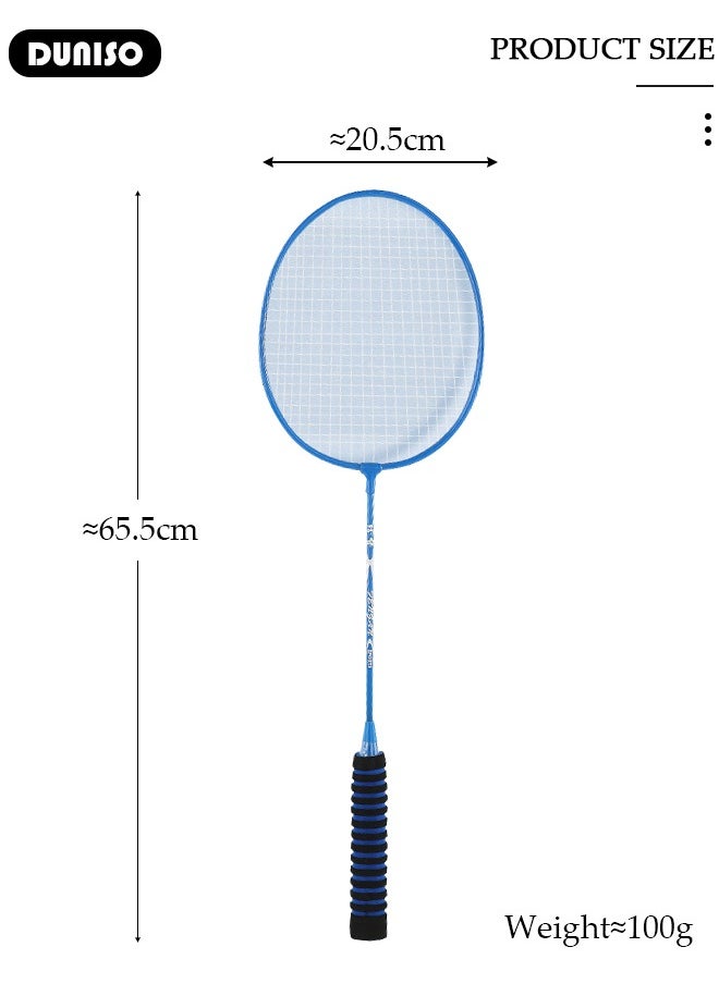 DUNISO Badminton Rackets Set 2 Player Badminton Rackets Lightweight Badminton Racquet with 3 Shuttlecocks and 1 Carrying Bag,Badminton Backyard Games for Outdoor,Garden,Beach,Family Fun Game  - Image 4