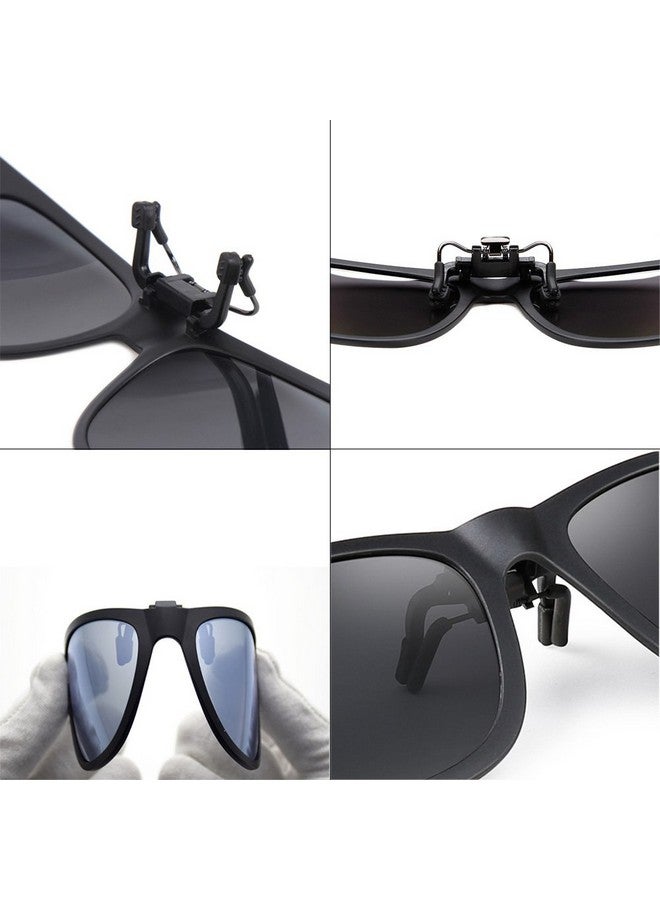 LUFF Polarization Clipon Sunglasses Unisexelegant&Comfortable Clips Flip Up Myopic Sunglasses For Outdoordrivingfishing (Dark Grey) - Image 5