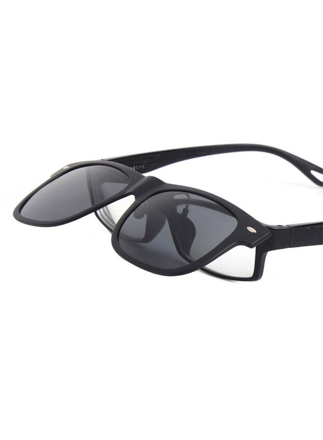 LUFF Polarization Clipon Sunglasses Unisexelegant&Comfortable Clips Flip Up Myopic Sunglasses For Outdoordrivingfishing (Dark Grey) - Image 4