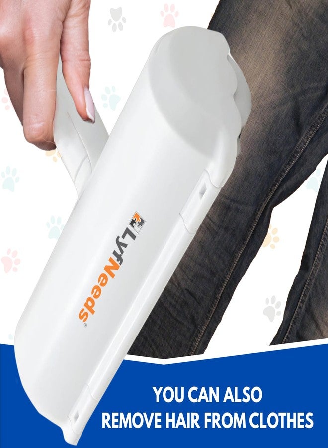 LyfNeeds Reusable Pet Hair Remover Roller - Dog & Cat Hair Remover for Furniture, Couch, Carpet, Clothing - Pet Hair Removal Tool for Couch - Lint Roller for Furniture, Car & Bedding - Image 3