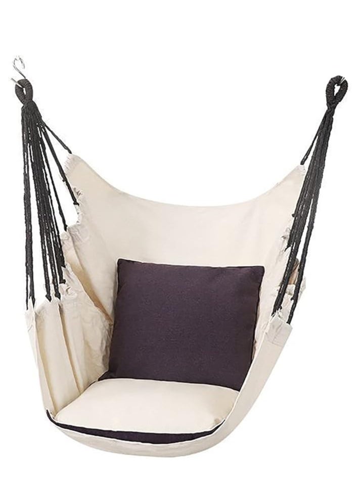 Arabest Hammock Chair Hanging Rope Swing, Max 300 Lbs Hanging Chair with Pocket & Durability Perfect for Outdoor, Home, Bedroom, Patio, Yard  - Image 1