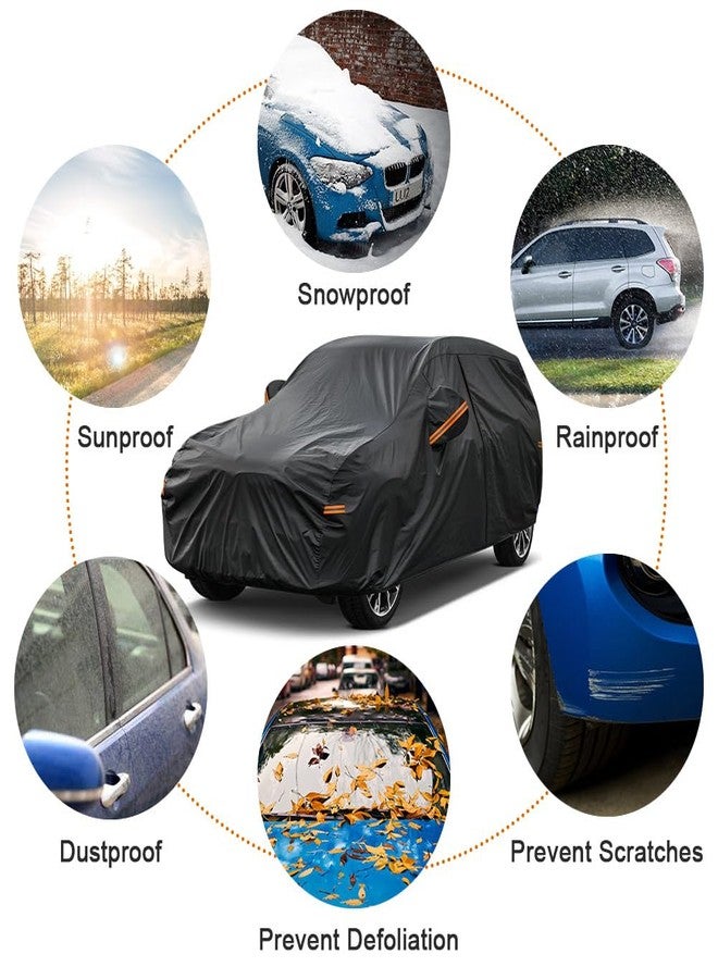 Kayme 7 Layers SUV Car Cover Custom Fit for Ford Explorer (2006-2025) Waterproof All Weather for Automobiles,Outdoor Full Cover Rain Sun UV Protection.Black - Image 5