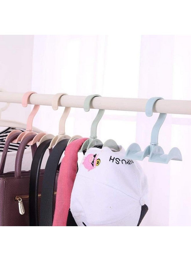 AUGEN AUGEN Purse Hanger Rotating Hook Bag Rack Holder Handbag Hanger Organizer Storage The Closet Rod for Storing and Organizing Purses, Backpacks, Satchels, Crossovers, Handbags, Totes (Blue, Pack of 2)  - Image 4