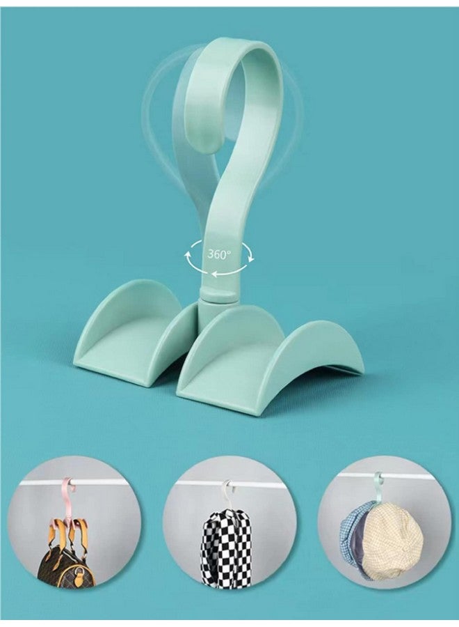 AUGEN AUGEN Purse Hanger Rotating Hook Bag Rack Holder Handbag Hanger Organizer Storage The Closet Rod for Storing and Organizing Purses, Backpacks, Satchels, Crossovers, Handbags, Totes (Blue, Pack of 2)  - Image 3