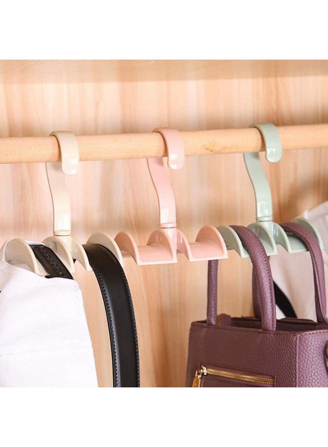 AUGEN AUGEN Purse Hanger Rotating Hook Bag Rack Holder Handbag Hanger Organizer Storage The Closet Rod for Storing and Organizing Purses, Backpacks, Satchels, Crossovers, Handbags, Totes (Blue, Pack of 2)  - Image 2