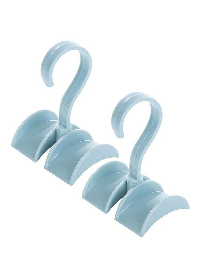 AUGEN AUGEN Purse Hanger Rotating Hook Bag Rack Holder Handbag Hanger Organizer Storage The Closet Rod for Storing and Organizing Purses, Backpacks, Satchels, Crossovers, Handbags, Totes (Blue, Pack of 2)  - Image 1