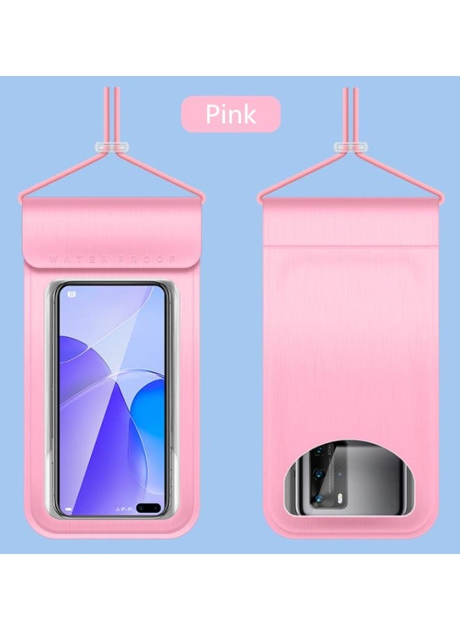 Golden Waterproof bag mobile phone box, dry phone bag, IPX8 floating waterproof mobile phone bag, adjustable lanyard, compatible with all models within 6.5 inches (KY-PU001)  - Image 1