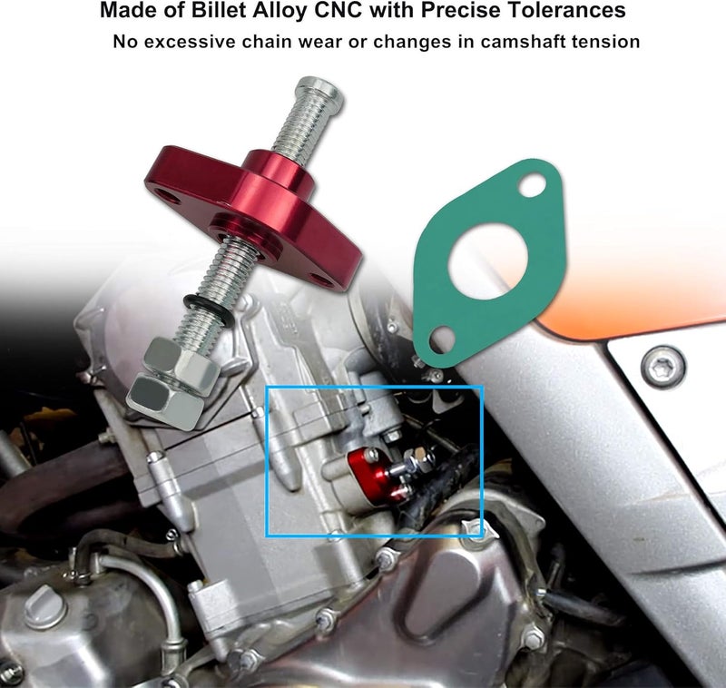 Tavaski Cam Timing Chain Guides Tensioner and Cover Gasket Fit for Suzuki Quadsport LTZ400 2003-2008 Replace 12771-29F00 12811-07G00 - Image 3
