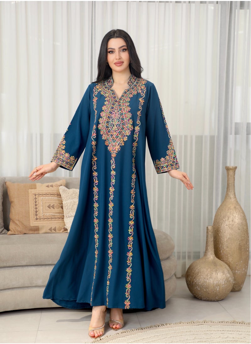 Bint Al Bilad Bintalbilad Saudi Summer Jalabiya for Women New Collection – Lightweight & Breathable Thobe, Abaya & Arabic Dresses for Eid, Weddings & Parties | Embroidered, Modern & Luxury Designs - 4325  - Image 1