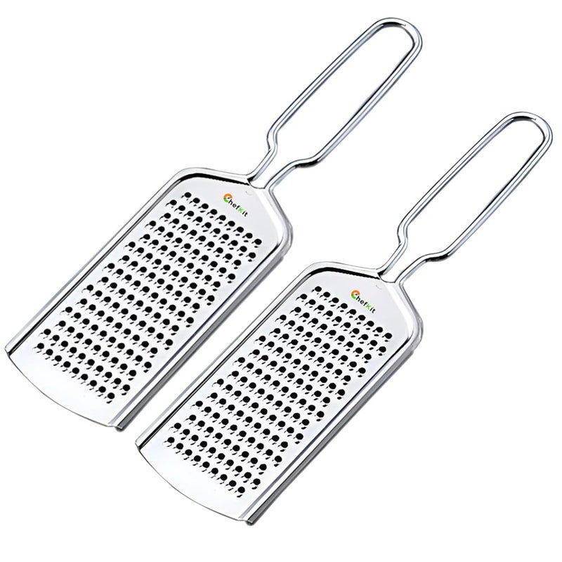 CHEFKIT Premium Stainless Steel Cheese Lemon Zester Ginger Garlic Grater MultiPurpose Vegetable Fruit Nutmeg Grater Dishwasher Safe Kitchen Tool for Effortless Grating Zesting 2 - Image 1
