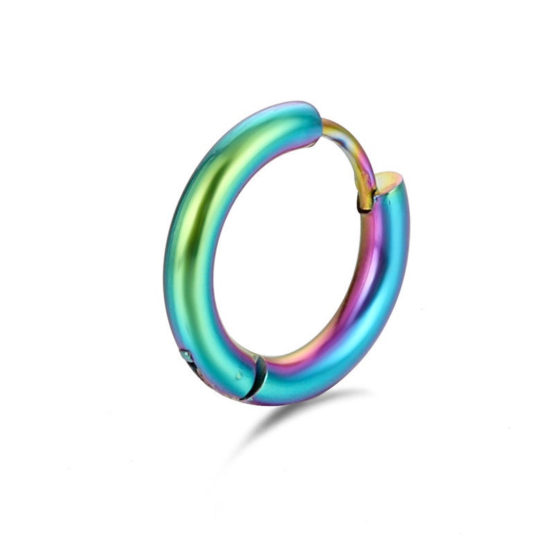 Generic Cross-border earrings female titanium steel simple ear buckle ear ring electroplating clothing accessories earrings earrings manufacturers wholesale  - Image 2