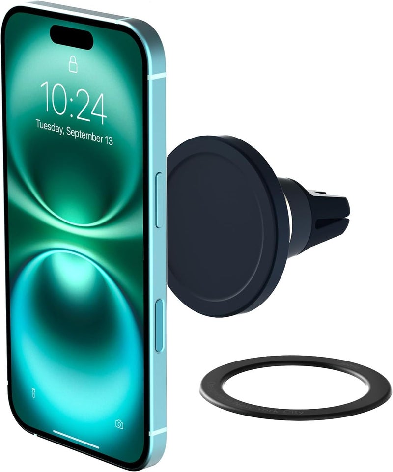 iOttie Velox MagSafe Compatible Air Vent Car Phone Holder. Unversal Magnetic Car Phone Mount for iPhone 12/13/14/15/16 Series & Android Phones via Included Magnetic Ring Adapter - Image 1
