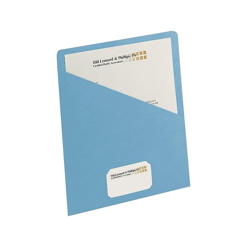 Smead Slash Jacket, Letter Size, Blue, 25 per Pack (75431) - Image 3