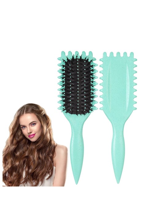 Curl Defining Brush  Curl Hair Brush  Curl Define Styling Brush  For Combing And Shaping Men's And Women's Curls To Reduce Pulling  Green