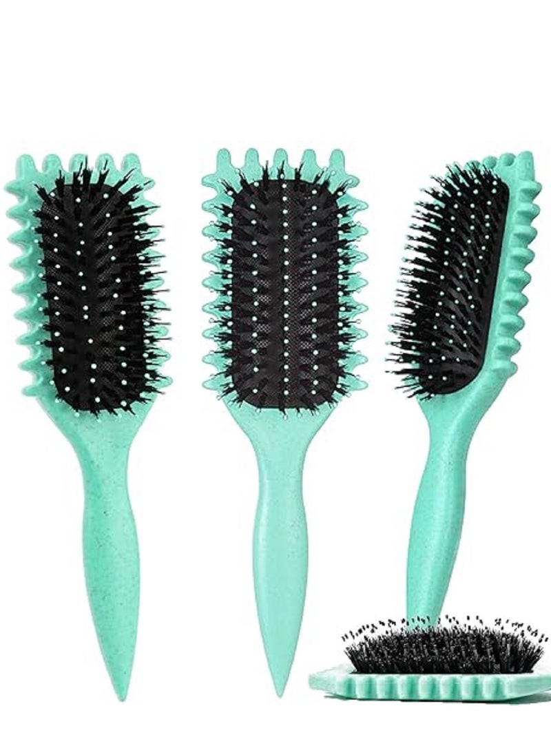 Generic - Curl Defining Brush  Curl Hair Brush  Curl Define Styling Brush  For Combing And Shaping Men's And Women's Curls To Reduce Pulling  Green - Image 1