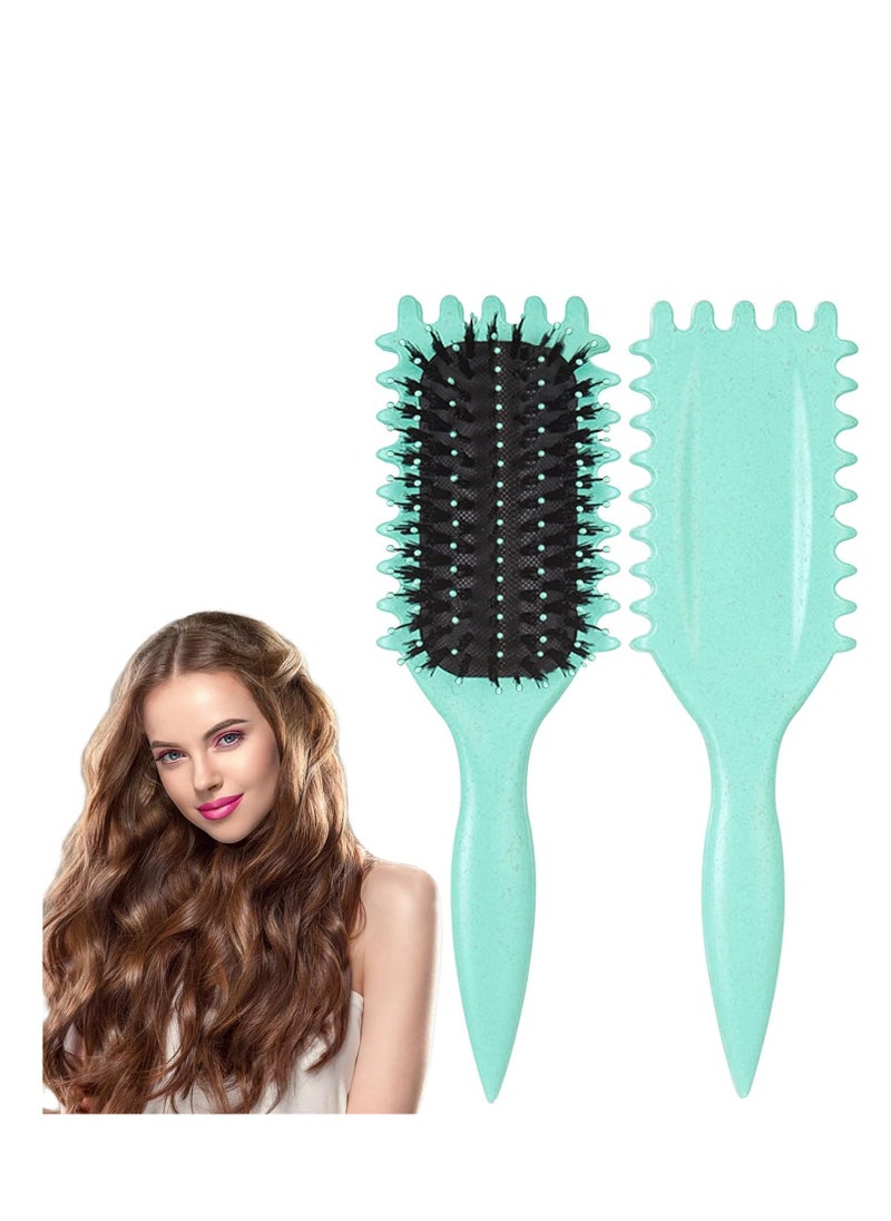 Generic - Curl Defining Brush  Curl Hair Brush  Curl Define Styling Brush  For Combing And Shaping Men's And Women's Curls To Reduce Pulling  Green - Image 1