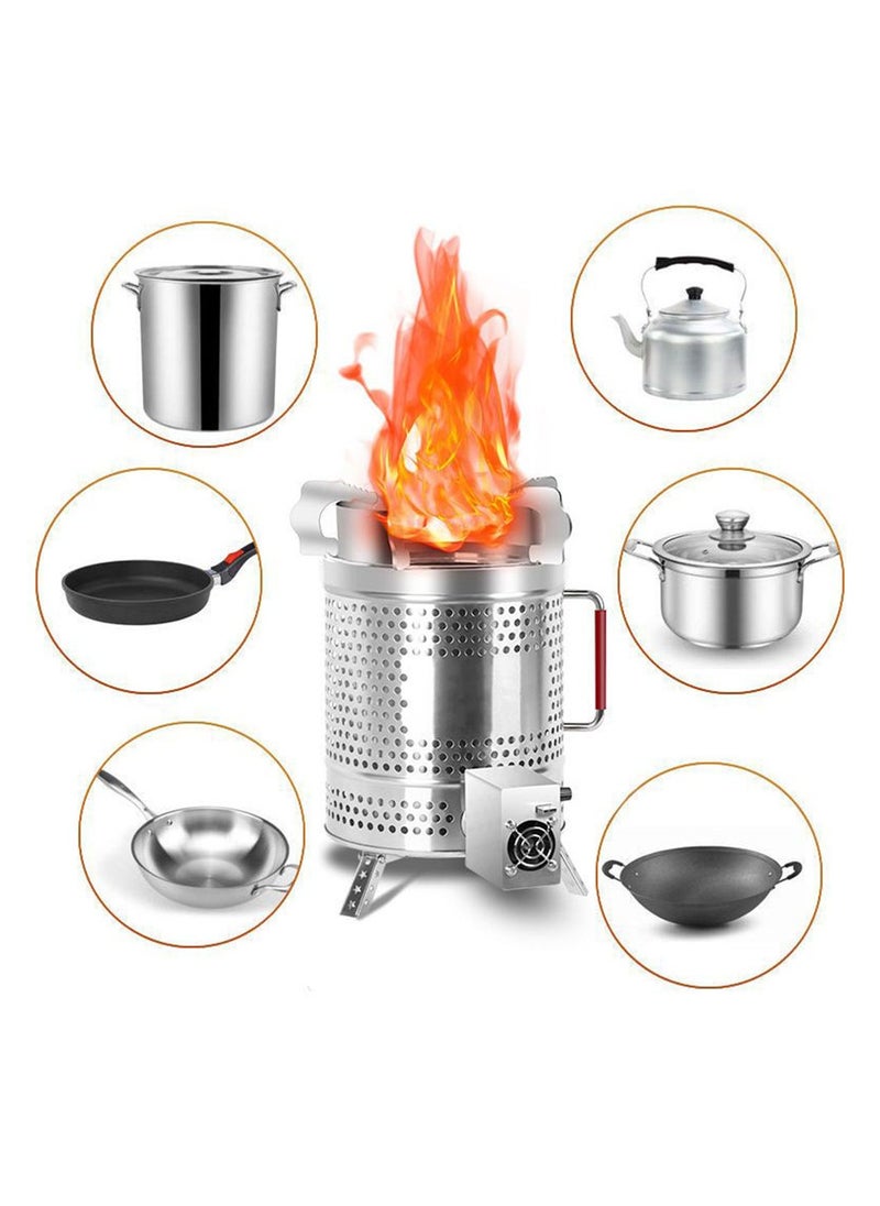 Generic - Outdoor Camping Wood Stove Portable Stainless Steel Wood Stove Wood Stove for Outdoor Picnics - Image 1