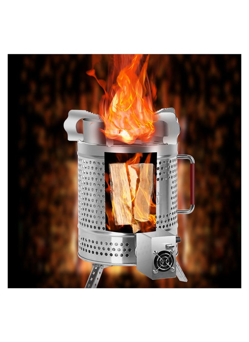 Generic - Outdoor Camping Wood Stove Portable Stainless Steel Wood Stove Wood Stove for Outdoor Picnics - Image 1