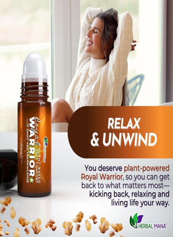 Herbal Mana Frankincense DMSO Roll-On | Menthol-Free | Warm Resinous Aroma | Royal Warrior | 1 fl oz (30 mL) - Image 4